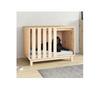Niche pour chien 90x60x67 cm Bois de pin massif 822486