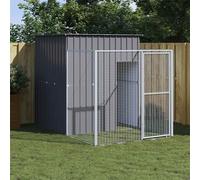 vidaXL Niche pour chien avec cour anthracite 165x455x181 cm