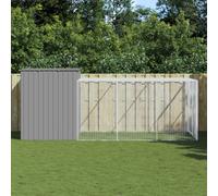 vidaXL Niche pour chien avec cour 214x661x181 cm Gris clair (3189139)