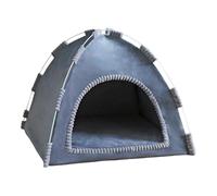 Niche pour chien avec tanière douce et chaude, rembourrée en peluche, design de tente portable pour chiens couverts, pour animaux domestiques, chatons, lapins, chiots, hiver, froid, et sommeil