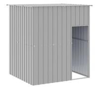 Niche pour Chien avec Toit, Acier galvanisé, Gris, 165x153x181 cm