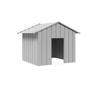 vidaXL Niche pour Chien avec Toit Noir 131x101x102 cm Acier galvanisé, Cage de Chien, abri pour Chien, Cage pour Animaux de Compagnie, Cage pour Chien