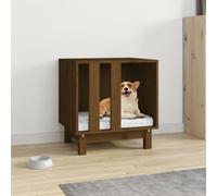 Niche pour Chien Blanc 70x50x62 cm Bois de Pin Massif Maison Couchage vidaXL
