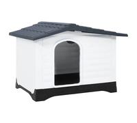 Niche pour Chien Bleu 90,5x68x66 cm Polypropylène Cage Chenil Cabane vidaXL