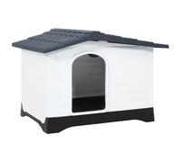 vidaXL Niche pour chien 152230 Polypropylène 90,5x68x66 cm Gris