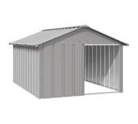 Niche pour Chien Cage Chenil Maison Jardin Anthracite Acier Galvanisé vidaXL
