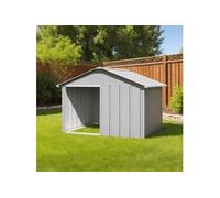 vidaXL Niche pour chien 171542 - Chenil avec toit, acier galvanisé 116,5×103×81,5 cm - Gris