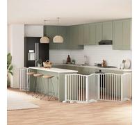 Niche pour chien, chenil d'extérieur pour chien, enclos pour lapin, cage à lapin, 12 pièces, avec porte, pliable, blanc, 960 cm, en bois de peuplier pour lapins, chiots, chats, petits animaux