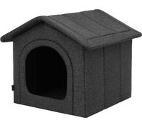 Niche pour chien, coin pour chien, zone de repos, chenil, refuge pour animaux, niche pour chien, chenil pour animaux domestiques, noir éco-lin, R2 : 38 x 44 cm