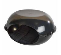 Niche pour Chien & Coussin ""Dôme"" 57cm Noir Fumé