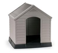 Niche XL pour chien en plastique beige et marron 99 x 95 x 99cm