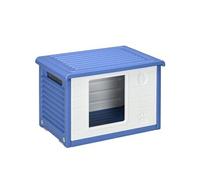 Niche pour chien design - dim. 60L x 42l x 40Hcm - PE bleu blanc