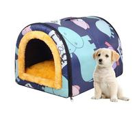 Niche pour chien en plein air, grotte pour chien - Copropriété chaton - Lavable Abri pour chats imperméable à l'eau en plein air maison pour chats grotte pour animaux domestiques hiver pour animaux de