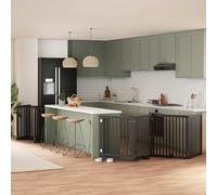 Niche pour chien, enclos pour chiot, chenil d'extérieur pour petits animaux, 12 pièces, porte pour chien avec porte pliable noir, 960 cm, en bois de peuplier pour lapins, petits animaux domestiques