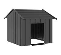 Niche pour Chien Exterieur en Métal avec Toit, Imperméable et Ventilé, Maison Chien Exterieur, Kennel Chenil Abri pour Jardin, Cours, Veranda, Noir 85x107x81 cm Acier galvanisé