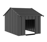 Niche pour Chien Extérieur Métal, Chenil d'extérieur Enclos Cage pour Chien avec Toit Noir 83x130x85 cm Acier galvanisé