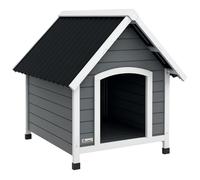Niche pour chien extérieure - PawHut - plancher amovible - abri surélevé en bois pour chiens - 75 x 88 x 82 cm - gris