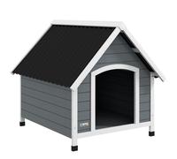 Niche pour chien extérieure - PawHut - plancher amovible - abri surélevé en bois pour chiens - 84 x 99 x 87 cm - gris