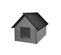 Niche pour Chien Isolée et Étanche - Maison de Chien Extérieur pour Hiver, Confort Thermique Toute l'Année - Maisonnette Durable et Résistante aux Intempéries - 82x58x47 cm (Gris, 82x58x47 cm)