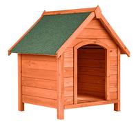 Niche pour chien - TECTAKE - Niche BAILEY en bois lasuré résistant aux intempéries avec toit ouvrant - Marron