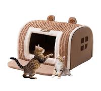Niche pour chiens de petite taille, niche lavable en machine, niche confortable pour petits et moyens chiots chiens repos intérieur hiver nouveaux propriétaires d'animaux