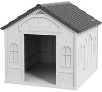 Niche pour chiens, maison pour chiens avec toit à deux pentes, résistant aux intempéries maison pour petits animaux pour chiens de taille moyenne de moins de 20 kg, niche pour chiens Outdoor, 65 x 75,
