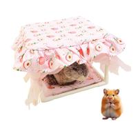 Niche pour hamster - Maison en peluche - Hérisson - Maison de hamster - Rideau douillet - Porte - Abri pour hamsters, gerbilles, lapins, chinchilla, litière, salle de jeux, petits animaux domestiques