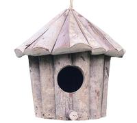 Niche pour oiseaux avec toit et abri en bois pour nicher - Maisons naturelles de colibris d'extérieur pour pinson, pinson, moineau, perichoir, carrelage, fenêtre, arbre extérieur, patio
