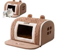 Niche pour petits chiens | Cage de transport lavable pour dormir | Terrier confortable pour petits et moyens chiots chiens repos intérieur hiver nouveaux propriétaires d'animaux domestiques