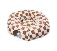 Niche tunnel pour animaux de compagnie - 83,86 x 25,4 cm - Cave souple - Tapis facile à - Support de coussin amovible longue durée | Feline Canine Lapin Maison Chambre Salon Hall Cold Season