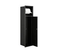Niche WC encastrable avec porte-papier et poubelle intégrée, acier inoxydable 304, design entièrement soudé, fixation murale, solution de rangement moderne pour salle de bain