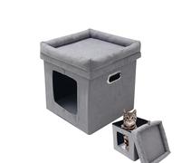 Niches pour chats d'intérieur, grottes pour chats d'intérieur - Cube de chat pour plusieurs chats chaton,Tours amovibles de maison de lit de chat de résistant à l'eau pour le petit chaton multi d'anim