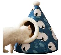 Niches pour Chats d'intérieur - Lit Triangulaire à Capuche - Tente pour Chien Mignon - Lit épais - Mobilier Auto-Chauffant