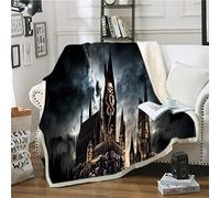 Nichiyo Harry Potter Couverture de lit, Cartoon Anime Couverture polaire pour adultes enfants, 100% microfibre, pour canapé et canapé (7,150 cm × 200 cm)