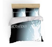 NICHIYO Harry Potter Parure de lit 3 pièces avec housse de couette et taie d'oreiller, microfibre, impression numérique 3D (9, double 200 x 200 cm)