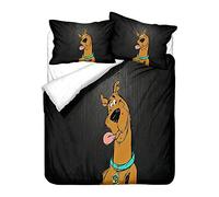 NICHIYO Scooby-DOO Parure de lit - Housse de Couette et taie d'oreiller, Microfibre 3D Impression numérique Literie 3 pièces (4,Doubie 200*200cm)