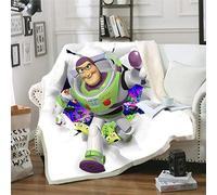 NICHIYO Toy Story Couverture de lit, Cartoon Anime Couverture polaire pour adultes enfants, 100% microfibre, pour canapé et canapé (13,150 cm × 200 cm)