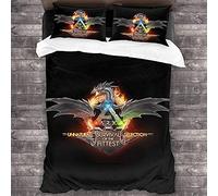 NICHIYOBI ARK : Survival Evolved Parure de lit, housse de couette et taie d'oreiller, en microfibre, impression numérique 3D, parure de lit en trois pièces (17, simple 135 x 200 cm)