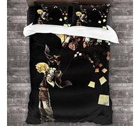 NICHIYOBI Kingdom Hearts Sora Riku Kairi Parure de lit, housse de couette et taie d'oreiller, en microfibre, impression numérique 3D, parure de lit en trois pièces (2, King 240 x 220 cm + 80 * 80 cm)