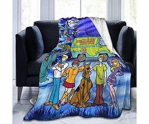 NICHIYOBI Scooby DOO Couverture en microfibre 100 % microfibre Motif chien Scooby DOO 3,135 x 200 cm