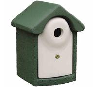 Nichoir Ø 32mm, Vert Béton de Bois Oiseaux 30cm, pour Nombreux Vogelarten Neuf