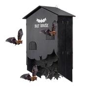 Nichoir à Chauve-Souris en Bois Multi-Chambres | Abri Mural extérieur pour Jardin, Cour, Arbres, décoration Naturelle et d'halloween, 9 x 15 x 25 cm