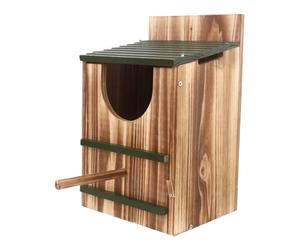 Nichoir À Chouettes D'Extérieur | Abri en Bois Imperméable - Maisons Pour Écureuils Carbonisées Pour Extérieur | Pour les Oiseaux le Pigeon le Colibri le Jardin l'Extérieur la Fenêtre la Maison le Por