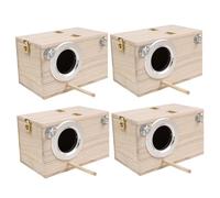 Nichoir à Oiseaux 4 pièces, Maison à Oiseaux en Bois avec entrée latérale Gauche avec perchoir pour l'extérieur, Maison Bluebird pour l'extérieur, Bluebird