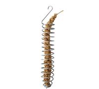 Nichoir À Oiseaux À Suspendre - Métal Résistant Aux Intempéries, Couleur Argent, Support De Jouet Robuste pour Perroquet, Tour d'alimentation Flexible pour Clapier pour Petits Animaux | Stocka