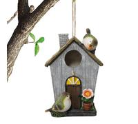 Nichoir à oiseaux, boîtier étanche en résine avec un bouchon amovible comme abri pour oiseaux, nichoir pour perruches, pour les amoureux, pour la maison et le jardin, pour l'intérieur et l'extérieur