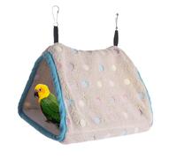 Nichoir à oiseaux chaud - Cabane à oiseaux chaude pour cage - Cachette portable pour oiseaux en peluche à suspendre pour hamster, perroquet, ara, perruches