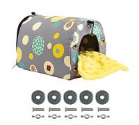 Nichoir à oiseaux chaud monté sur cage pour perroquets - Hamac - Petit lit doux - Cachette pour perruches