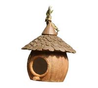 Nichoir à oiseaux créatif en résine à suspendre pour perroquet cour patio en forme de noix de coco