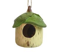 Nichoir à oiseaux décoratif, nichoir à oiseaux extérieur, fait à la main, imperméable et résistant au soleil, facile à décorer et à entretenir, 9 x 11,5 x 12 cm pour décoration de jardin